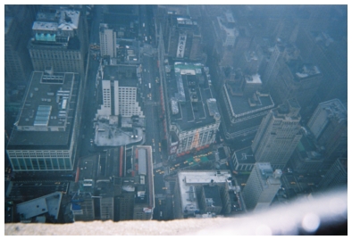 Looking down at Macy's from the Observatory on the 86th floor of the Empire State Building