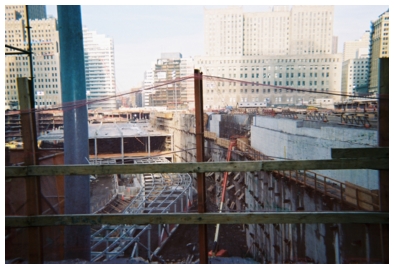 Subway Station under construction where the tower once stood